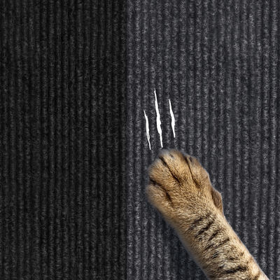 बेडसाइड सुरक्षा के लिए नॉन स्लिप कैट स्क्रैचिंग मैट स्वयं चिपकने वाला ट्रिम करने योग्य