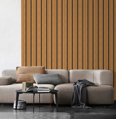 छोटे सार्वजनिक स्थानों की सजावट के लिए स्वयं चिपकने वाला लचीला लकड़ी अनाज ग्रिल पैनल