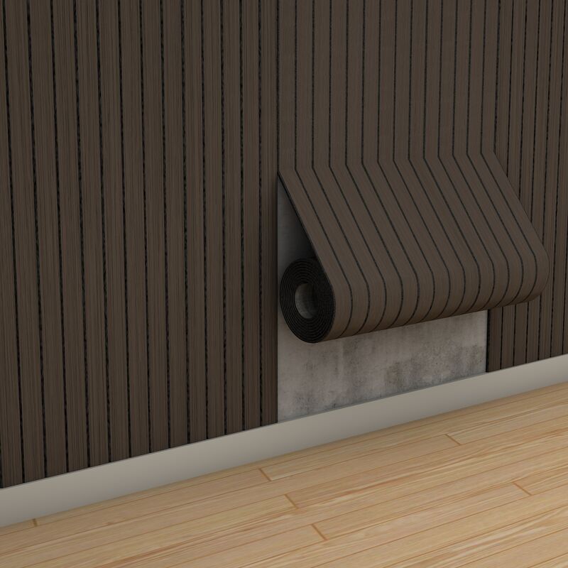 स्कूल की सजावट के लिए वाटरप्रूफ इलास्टिक IXPE पीवीसी वुड ग्रेन सॉफ्ट ग्रिल स्लैट पैनल